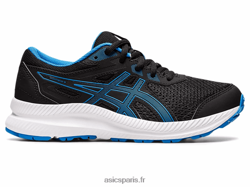 enfants Asics contester l'école primaire 8 BXL8B24394 noir/bleu électrique