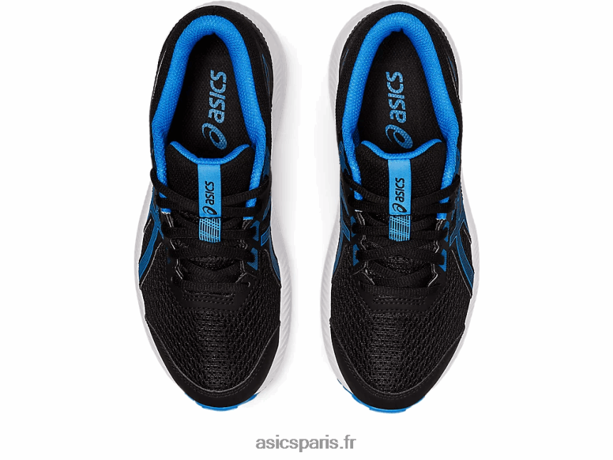 enfants Asics contester l\'école primaire 8 BXL8B24394 noir/bleu électrique