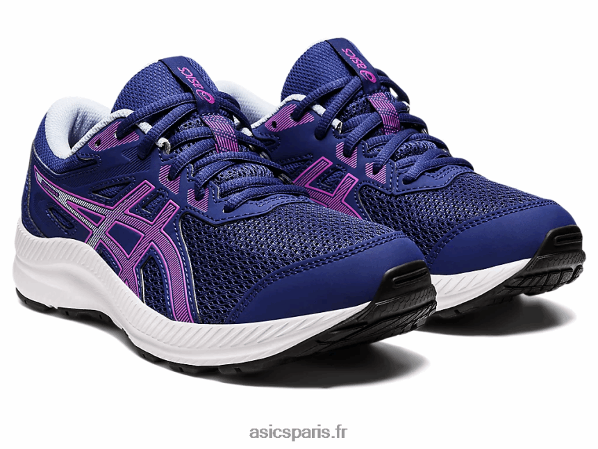 enfants Asics contester l\'école primaire 8 BXL8B24399 bleu marine/orchidée
