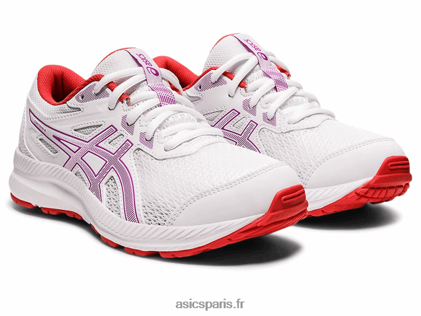 enfants Asics contester l\'école primaire 8 BXL8B24404 blanc/orchidée