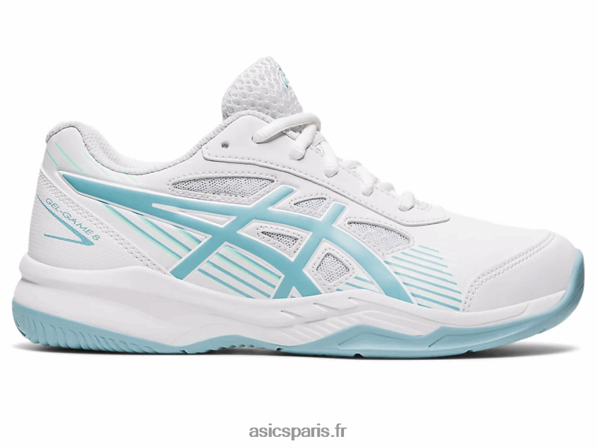 enfants Asics gel-game 8 école primaire BXL8B24408 blanc/bleu fumé