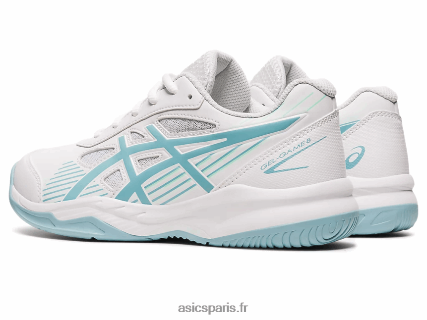 enfants Asics gel-game 8 école primaire BXL8B24408 blanc/bleu fumé
