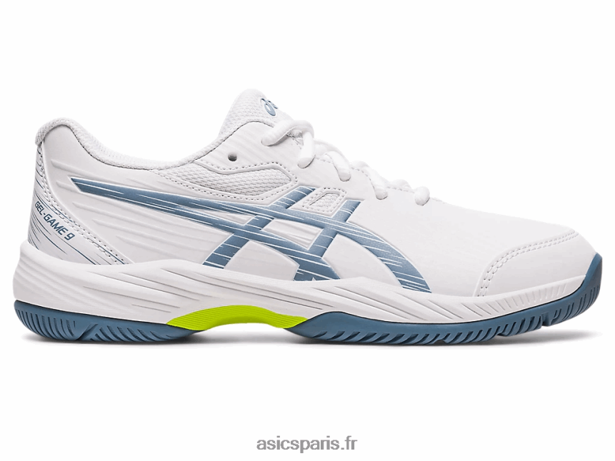 enfants Asics gel-game 9 école primaire BXL8B24267 blanc/bleu acier