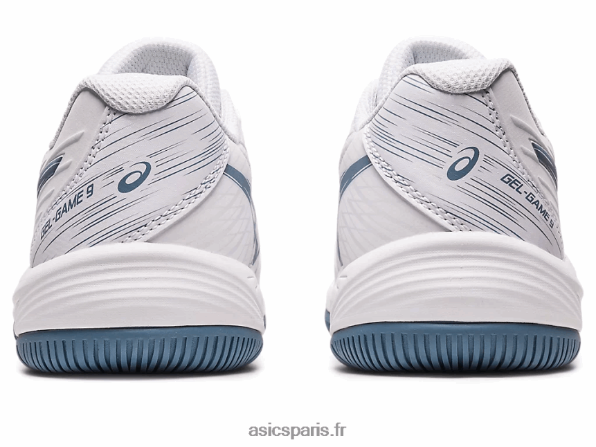 enfants Asics gel-game 9 école primaire BXL8B24267 blanc/bleu acier