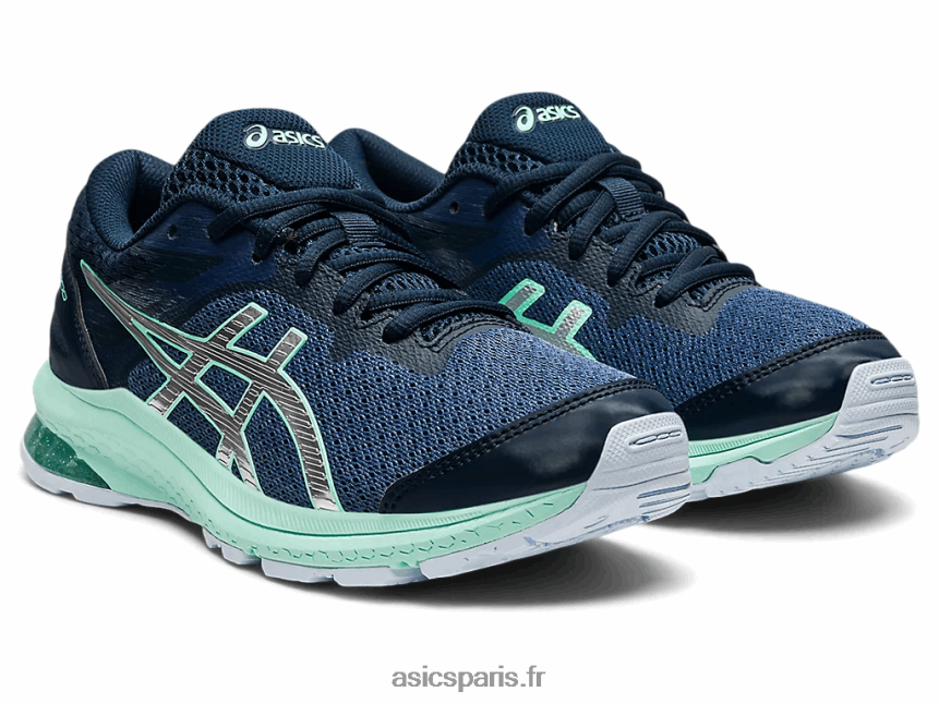 enfants Asics gt-1000 10 école primaire BXL8B24434 bleu tonnerre/argent pur