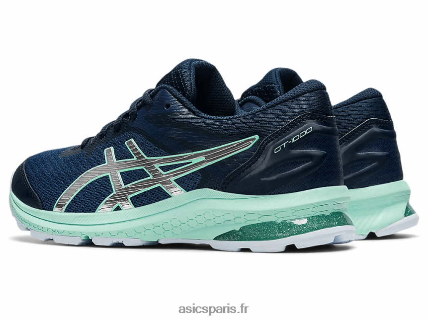 enfants Asics gt-1000 10 école primaire BXL8B24434 bleu tonnerre/argent pur