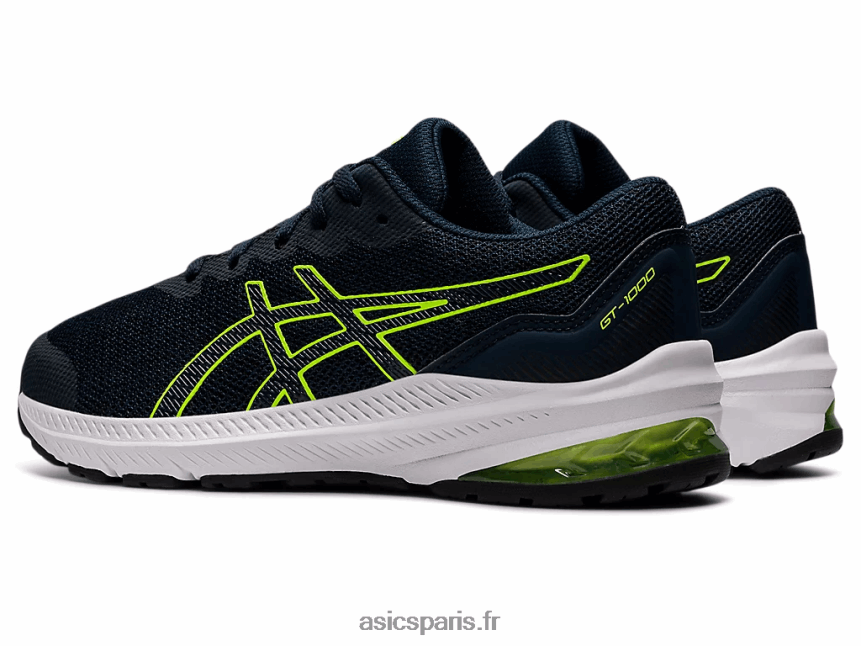 enfants Asics gt-1000 11 école primaire BXL8B24405 bleu français/vert danger