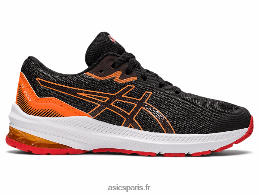 enfants Asics gt-1000 11 école primaire BXL8B24471 gris graphite/rouge feu