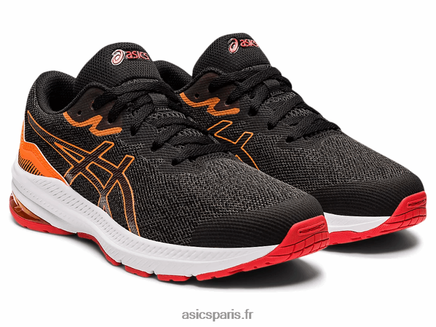 enfants Asics gt-1000 11 école primaire BXL8B24471 gris graphite/rouge feu