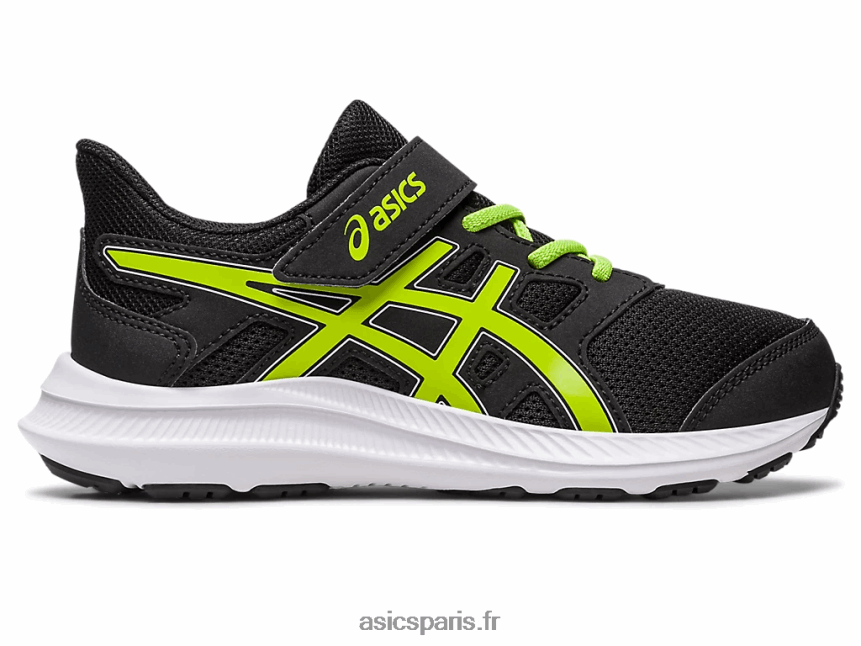 enfants Asics secousse 4 préscolaire BXL8B24275 noir/zeste de citron vert