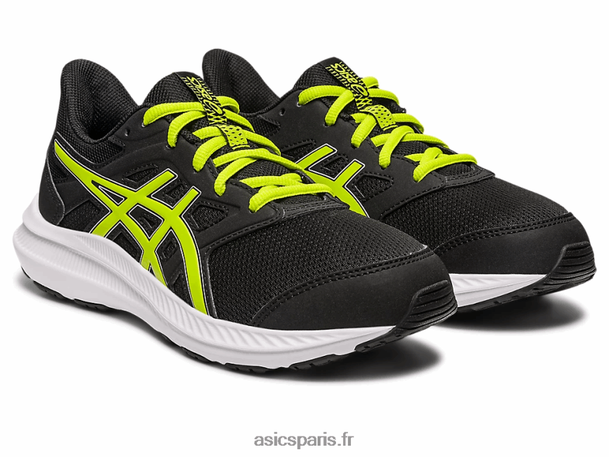 enfants Asics secousse 4e année scolaire BXL8B24268 noir/zeste de citron vert