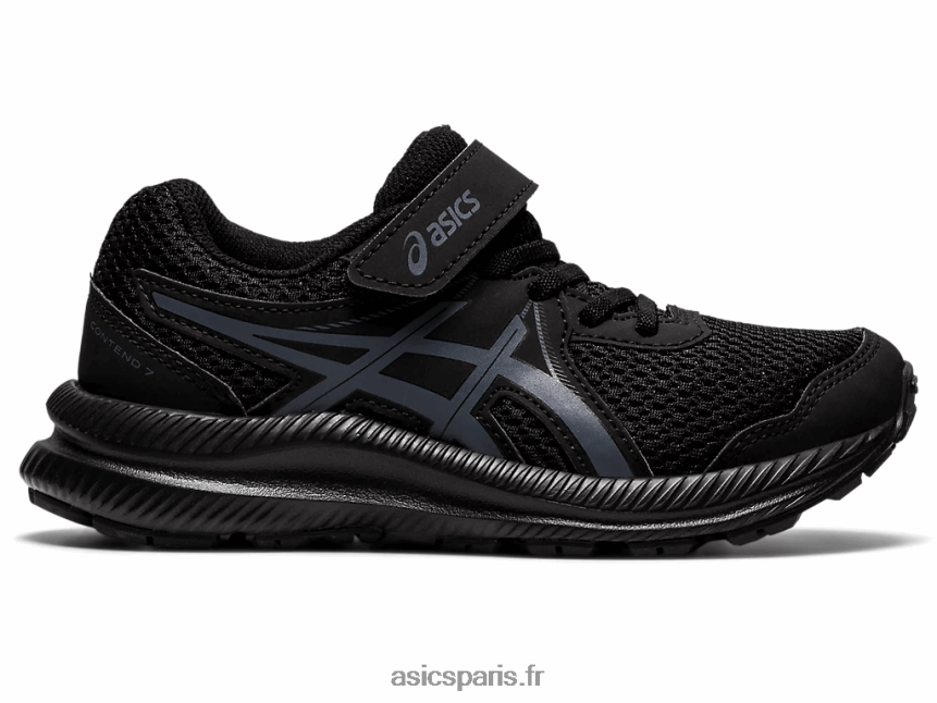 enfants Asics contester 7 préscolaire BXL8B24413 noir/gris porteur