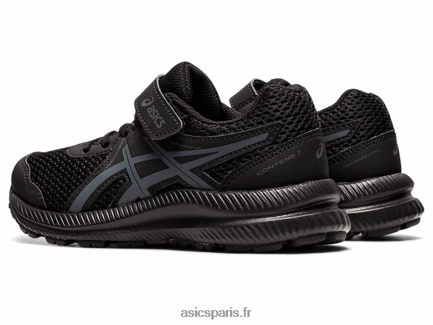 enfants Asics contester 7 préscolaire BXL8B24413 noir/gris porteur