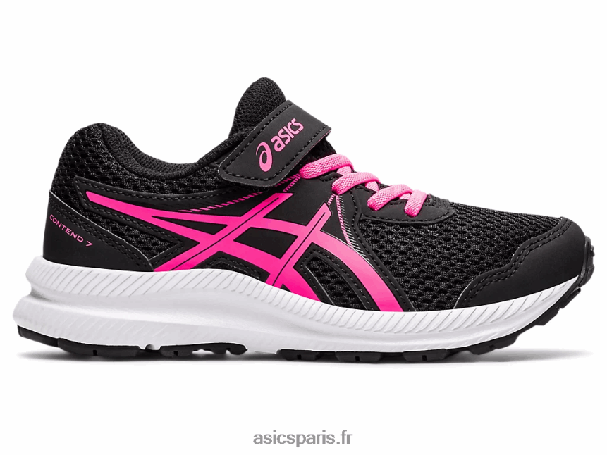 enfants Asics contester 7 préscolaire BXL8B24541 noir/rose vif