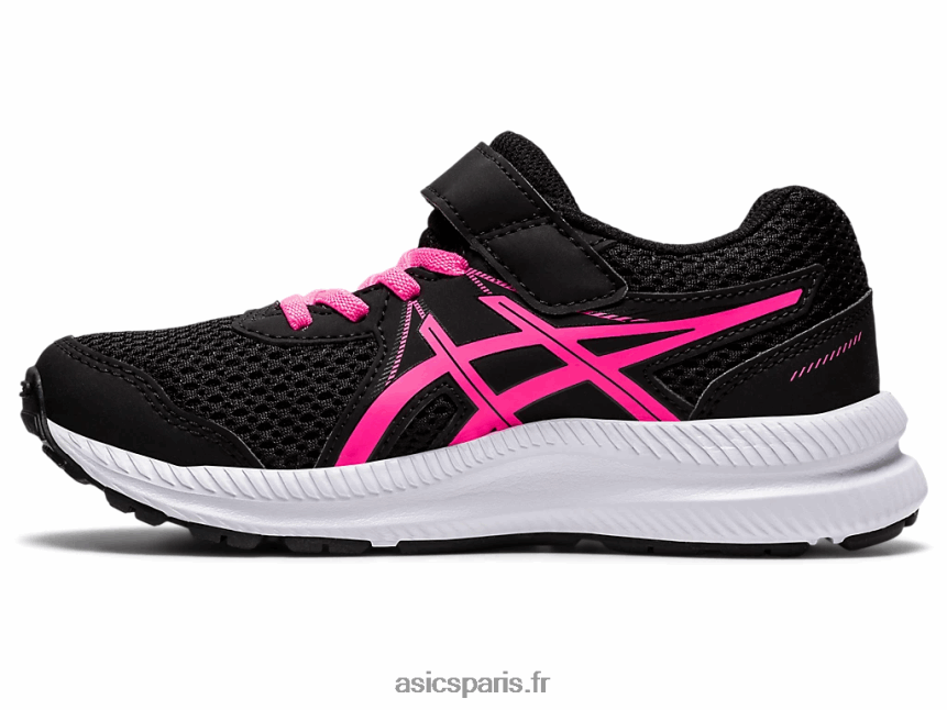 enfants Asics contester 7 préscolaire BXL8B24541 noir/rose vif