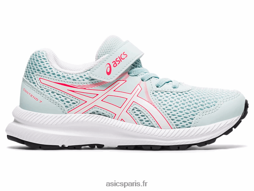 enfants Asics contester 7 préscolaire BXL8B24546 ange aqua/blanc