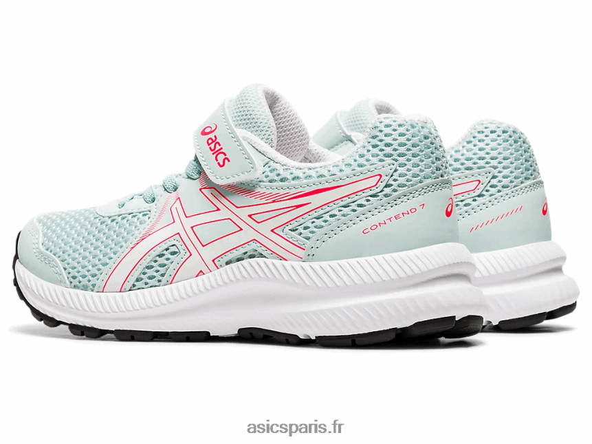 enfants Asics contester 7 préscolaire BXL8B24546 ange aqua/blanc