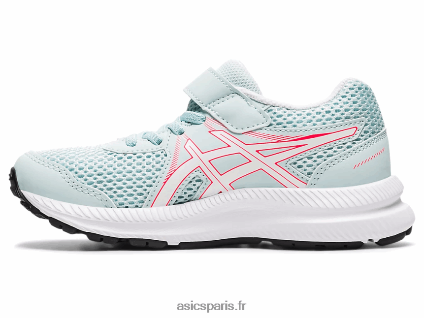 enfants Asics contester 7 préscolaire BXL8B24546 ange aqua/blanc