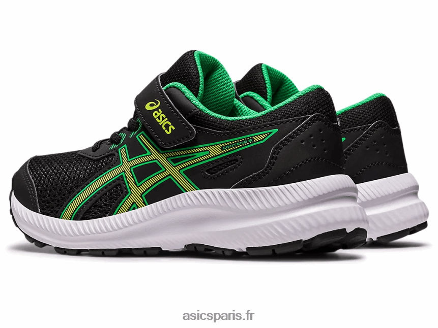 enfants Asics contester 8 préscolaire BXL8B24243 noir/zeste de citron vert