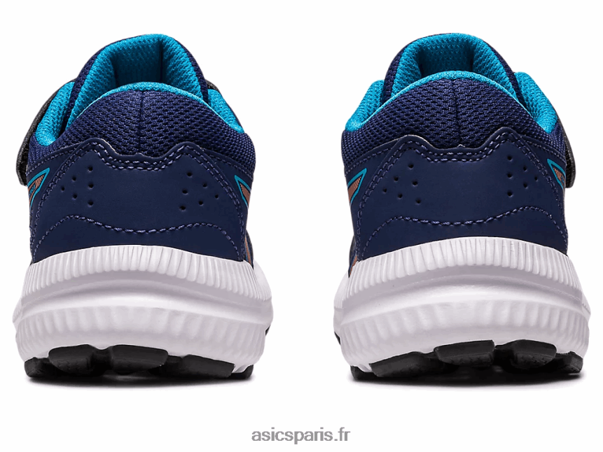 enfants Asics contester 8 préscolaire BXL8B24252 bleu indigo/pêche soleil