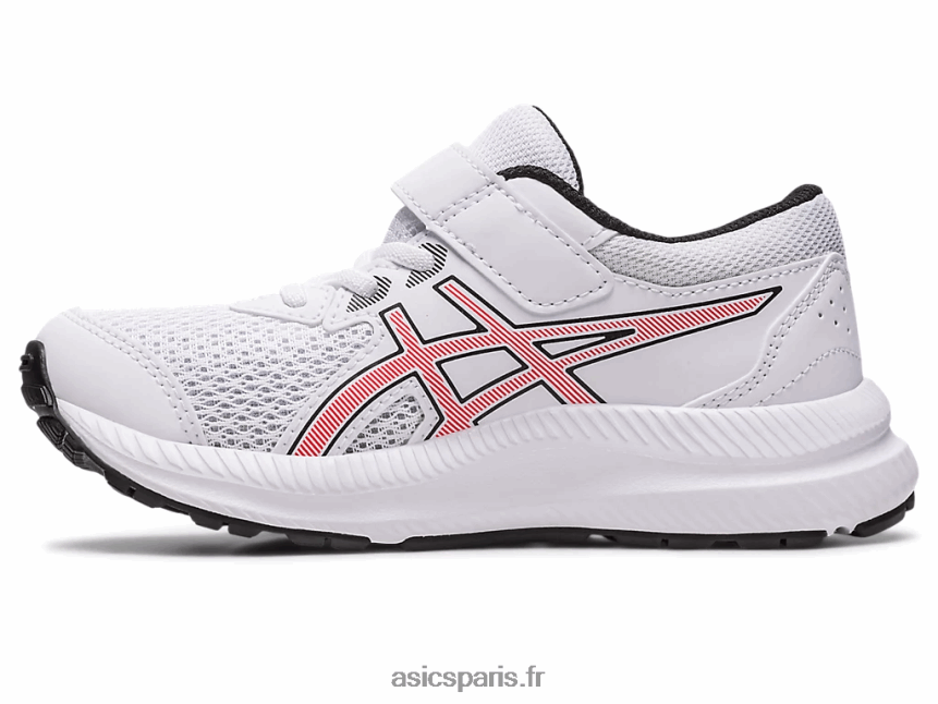 enfants Asics contester 8 préscolaire BXL8B24297 blanc/rouge électrique