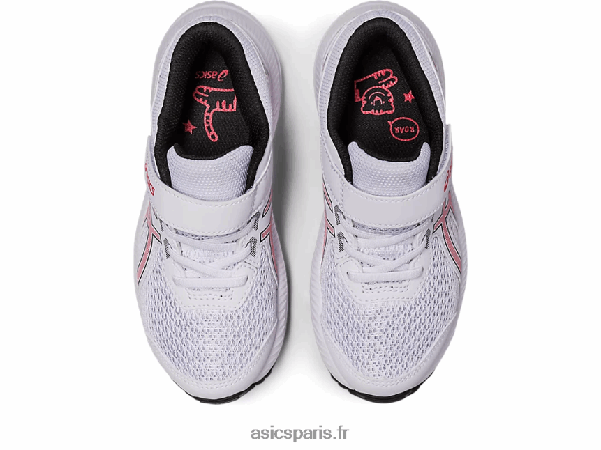 enfants Asics contester 8 préscolaire BXL8B24297 blanc/rouge électrique