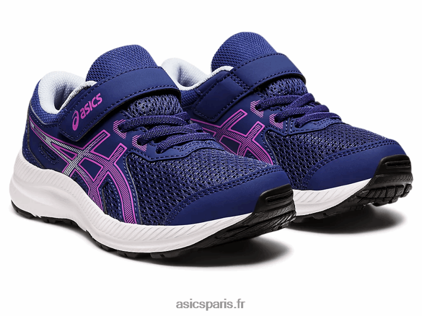 enfants Asics contester 8 préscolaire BXL8B24396 bleu marine/orchidée