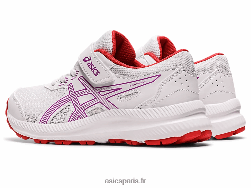 enfants Asics contester 8 préscolaire BXL8B24403 blanc/orchidée