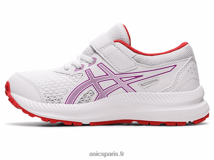 enfants Asics contester 8 préscolaire BXL8B24403 blanc/orchidée