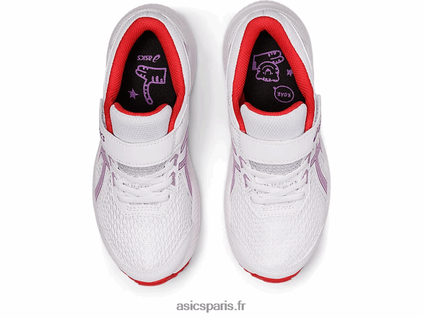 enfants Asics contester 8 préscolaire BXL8B24403 blanc/orchidée
