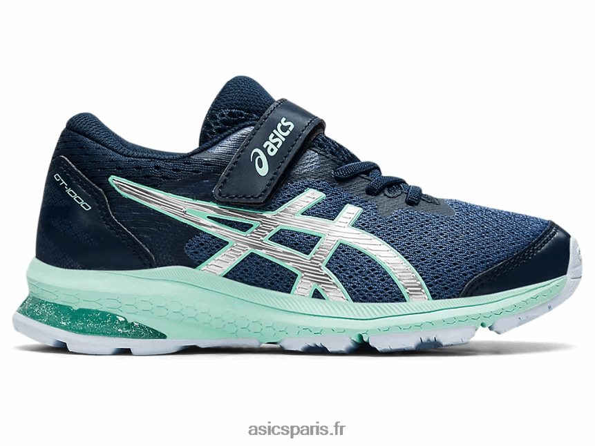 enfants Asics gt-1000 10 préscolaire BXL8B24506 bleu tonnerre/argent pur