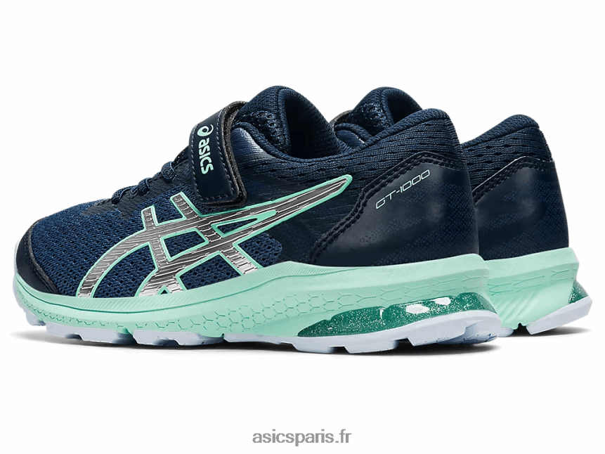 enfants Asics gt-1000 10 préscolaire BXL8B24506 bleu tonnerre/argent pur