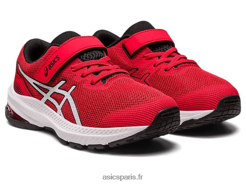 enfants Asics gt-1000 11 préscolaire BXL8B24254 rouge électrique/blanc