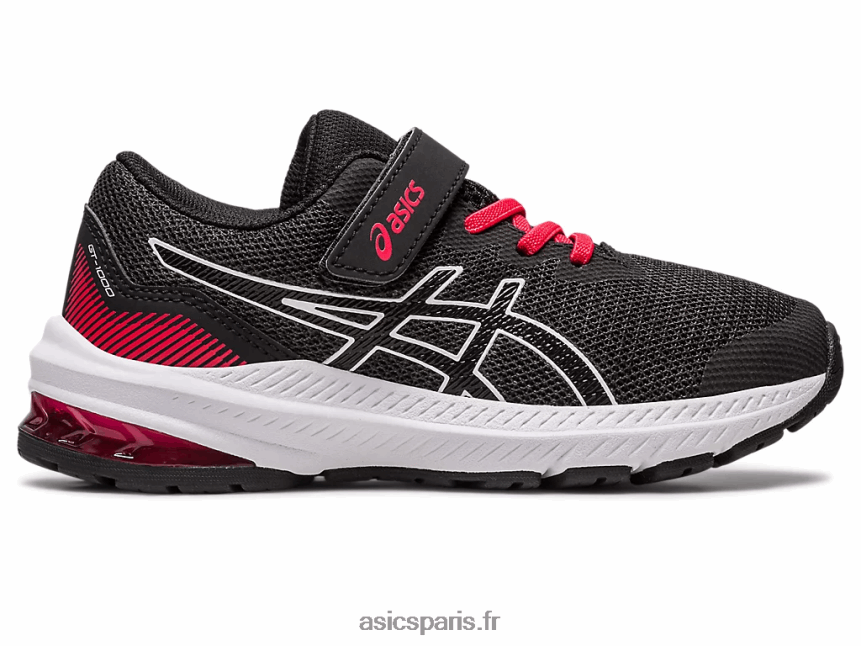 enfants Asics gt-1000 11 préscolaire BXL8B24288 noir/rouge électrique
