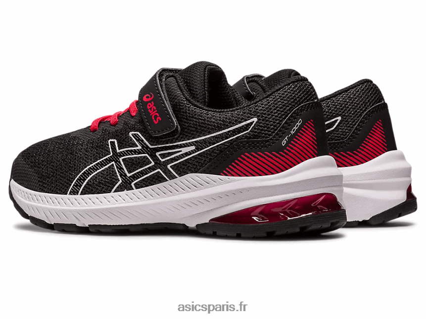 enfants Asics gt-1000 11 préscolaire BXL8B24288 noir/rouge électrique
