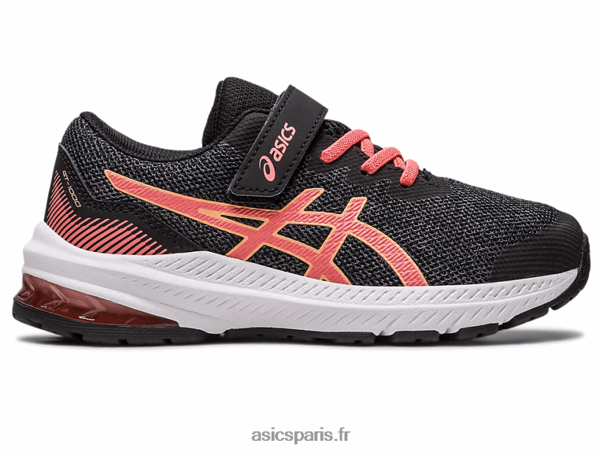 enfants Asics gt-1000 11 préscolaire BXL8B24296 noir/papaye