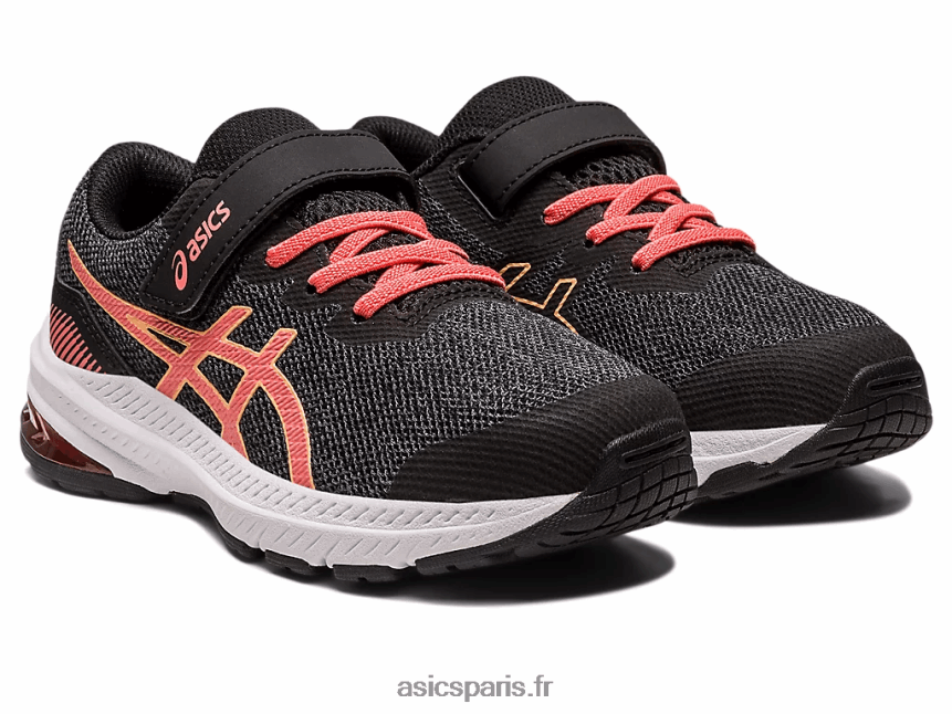 enfants Asics gt-1000 11 préscolaire BXL8B24296 noir/papaye