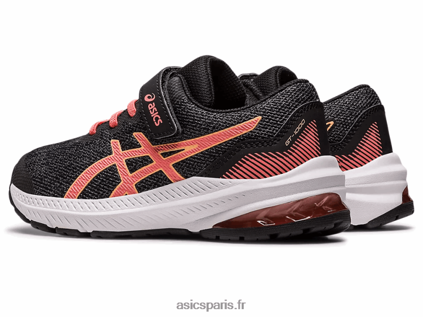 enfants Asics gt-1000 11 préscolaire BXL8B24296 noir/papaye