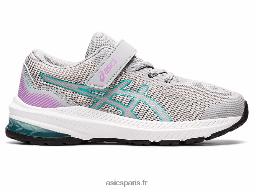enfants Asics gt-1000 11 préscolaire BXL8B24350 gris piémont/verre de mer