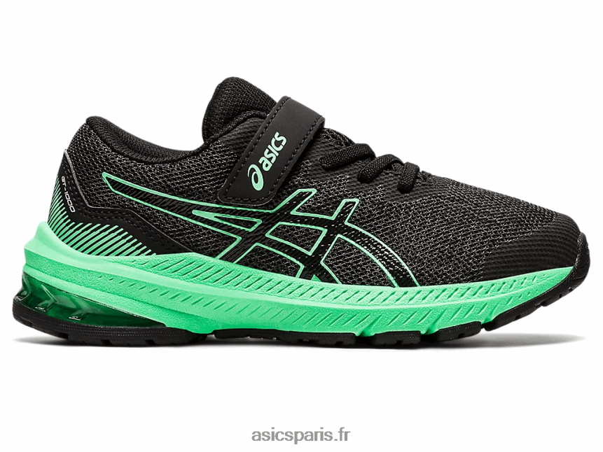 enfants Asics gt-1000 11 préscolaire BXL8B24353 gris graphite/nouvelle feuille