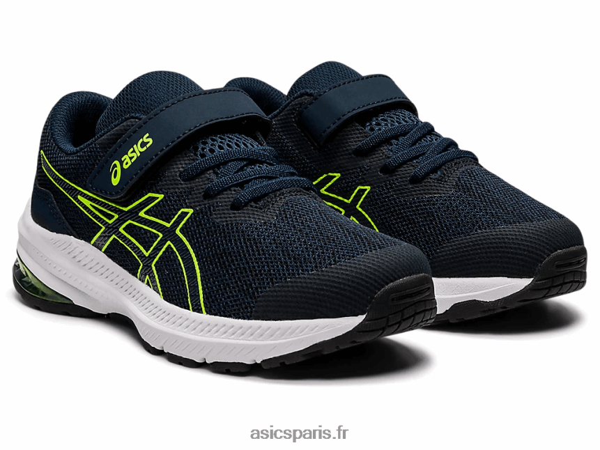 enfants Asics gt-1000 11 préscolaire BXL8B24457 bleu français/vert danger