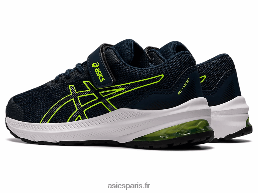 enfants Asics gt-1000 11 préscolaire BXL8B24457 bleu français/vert danger