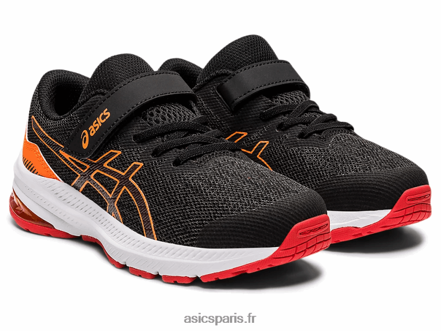 enfants Asics gt-1000 11 préscolaire BXL8B24458 gris graphite/rouge feu