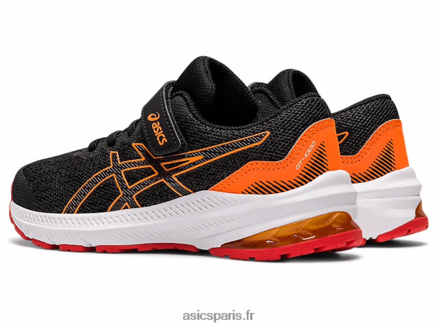 enfants Asics gt-1000 11 préscolaire BXL8B24458 gris graphite/rouge feu