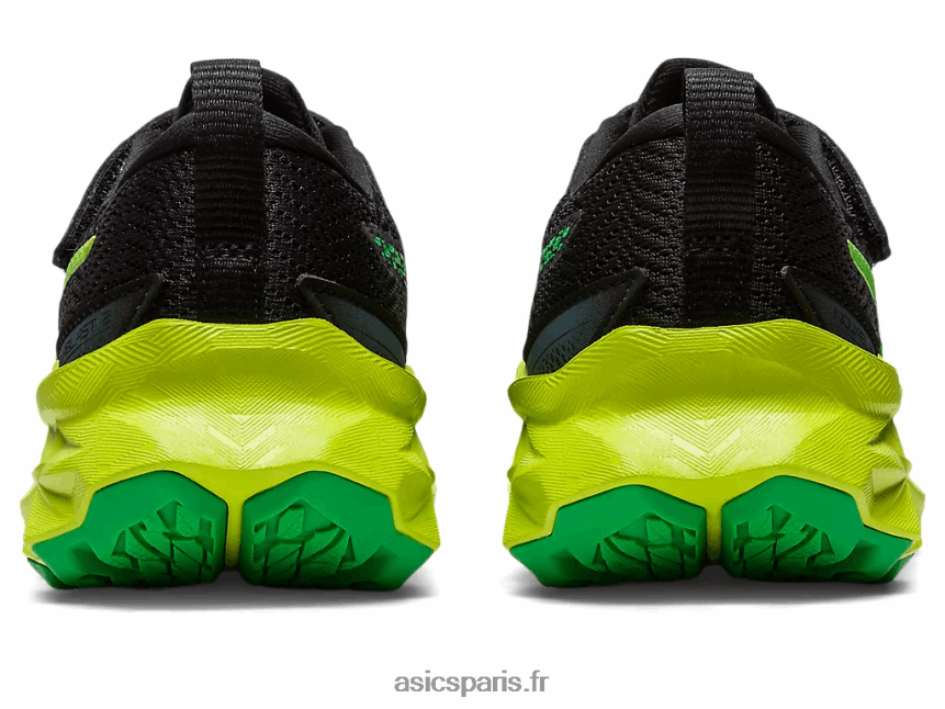 enfants Asics novablast 2 préscolaire BXL8B24224 noir/zeste de citron vert