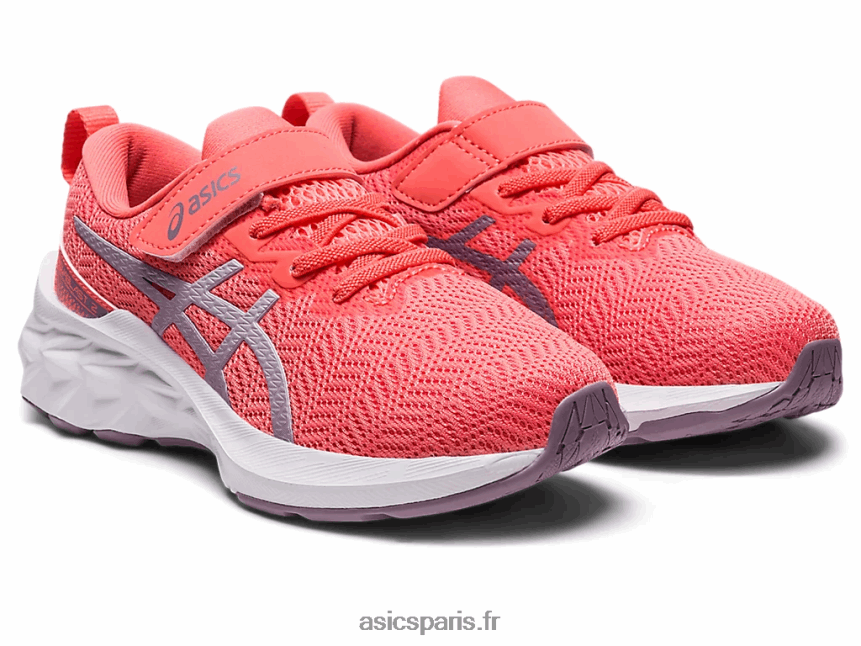enfants Asics novablast 2 préscolaire BXL8B24290 papaye/violette crépusculaire