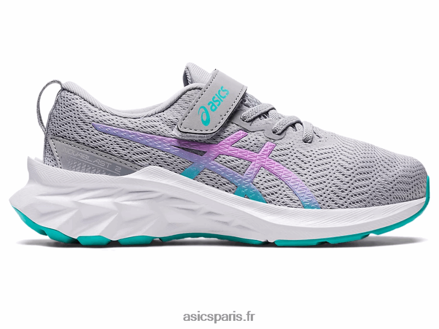 enfants Asics novablast 2 préscolaire BXL8B24431 gris piémont/lumière lavande