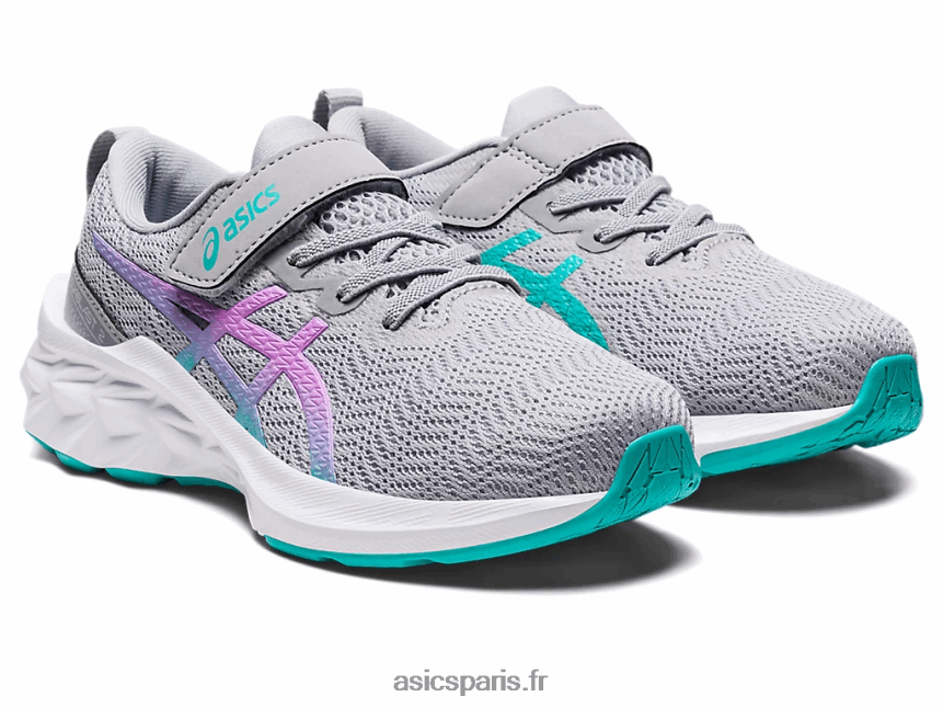 enfants Asics novablast 2 préscolaire BXL8B24431 gris piémont/lumière lavande