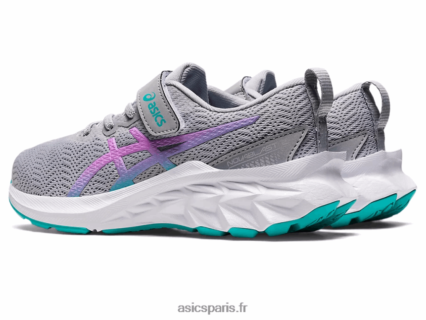 enfants Asics novablast 2 préscolaire BXL8B24431 gris piémont/lumière lavande