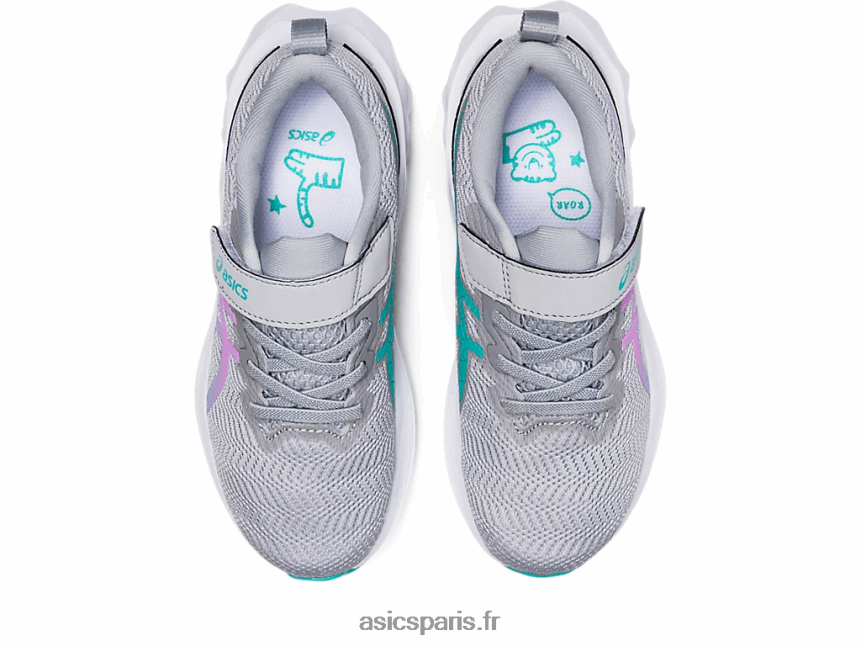 enfants Asics novablast 2 préscolaire BXL8B24431 gris piémont/lumière lavande